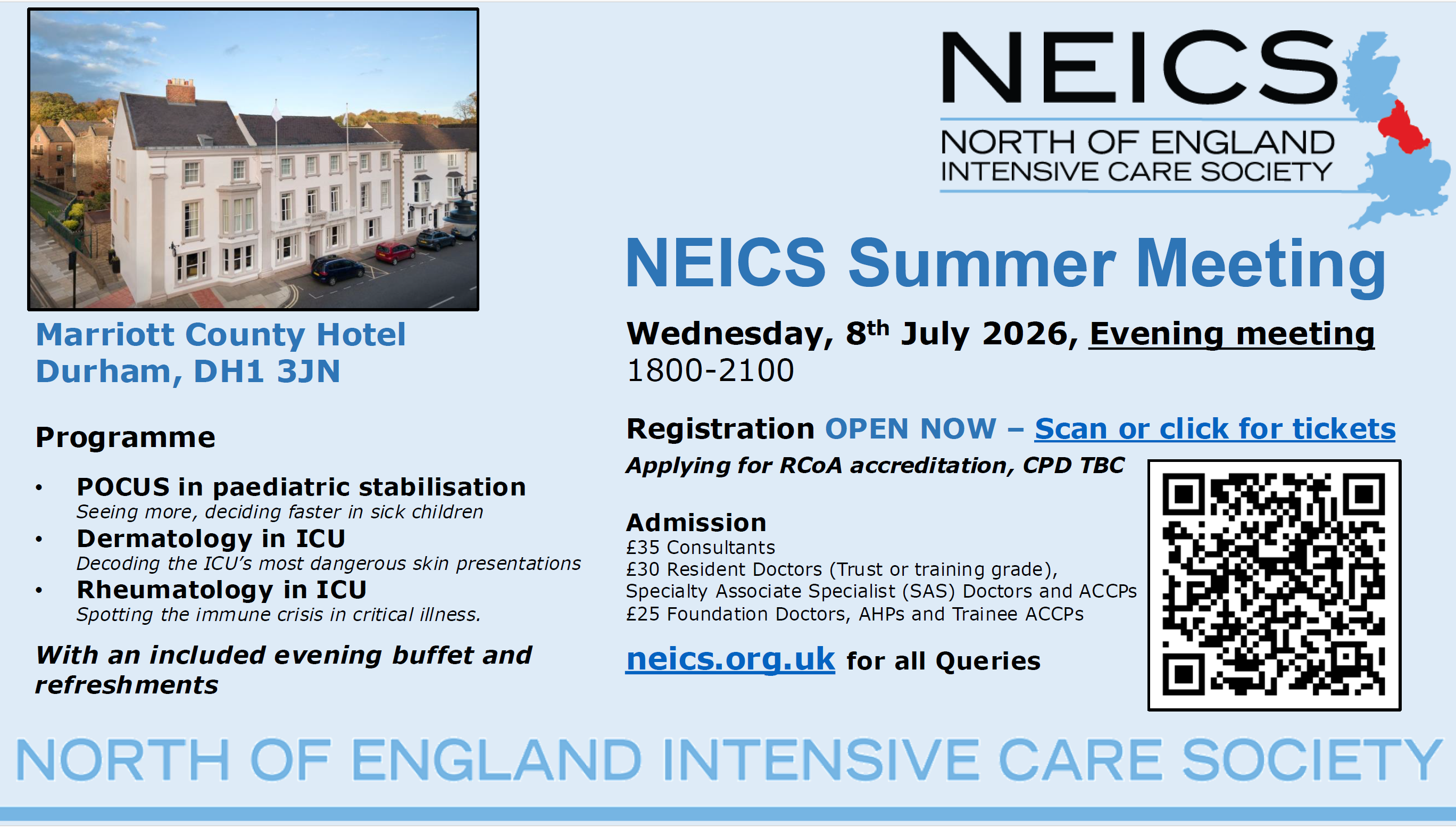 NEICS Summer Evening Meeting 2026 Flyer